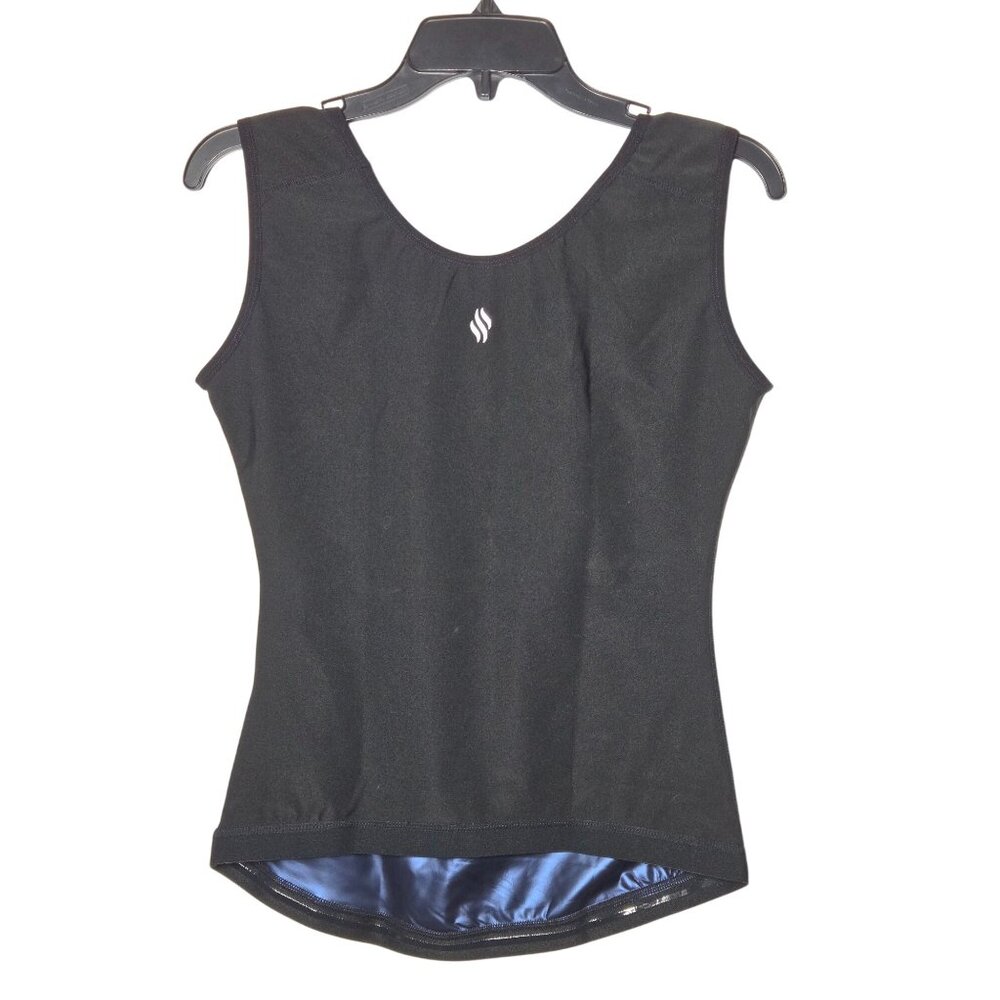 Sweat Shaper Womens Black Athletic‎ Tank Top Size Large/XL Active Slimming Gym